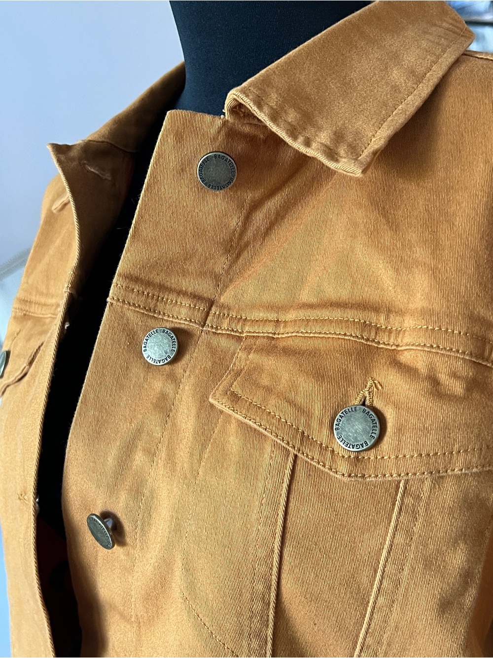 NWT Bagatelle Mustard Yellow Cotton Jean Jacket - Picture 11 of 13
